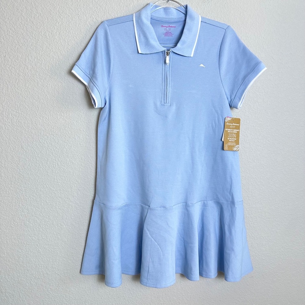 Tommy Bahama Womens Blue Active Golf Tennis Dress Quarter Zip Shorts Set M NEW